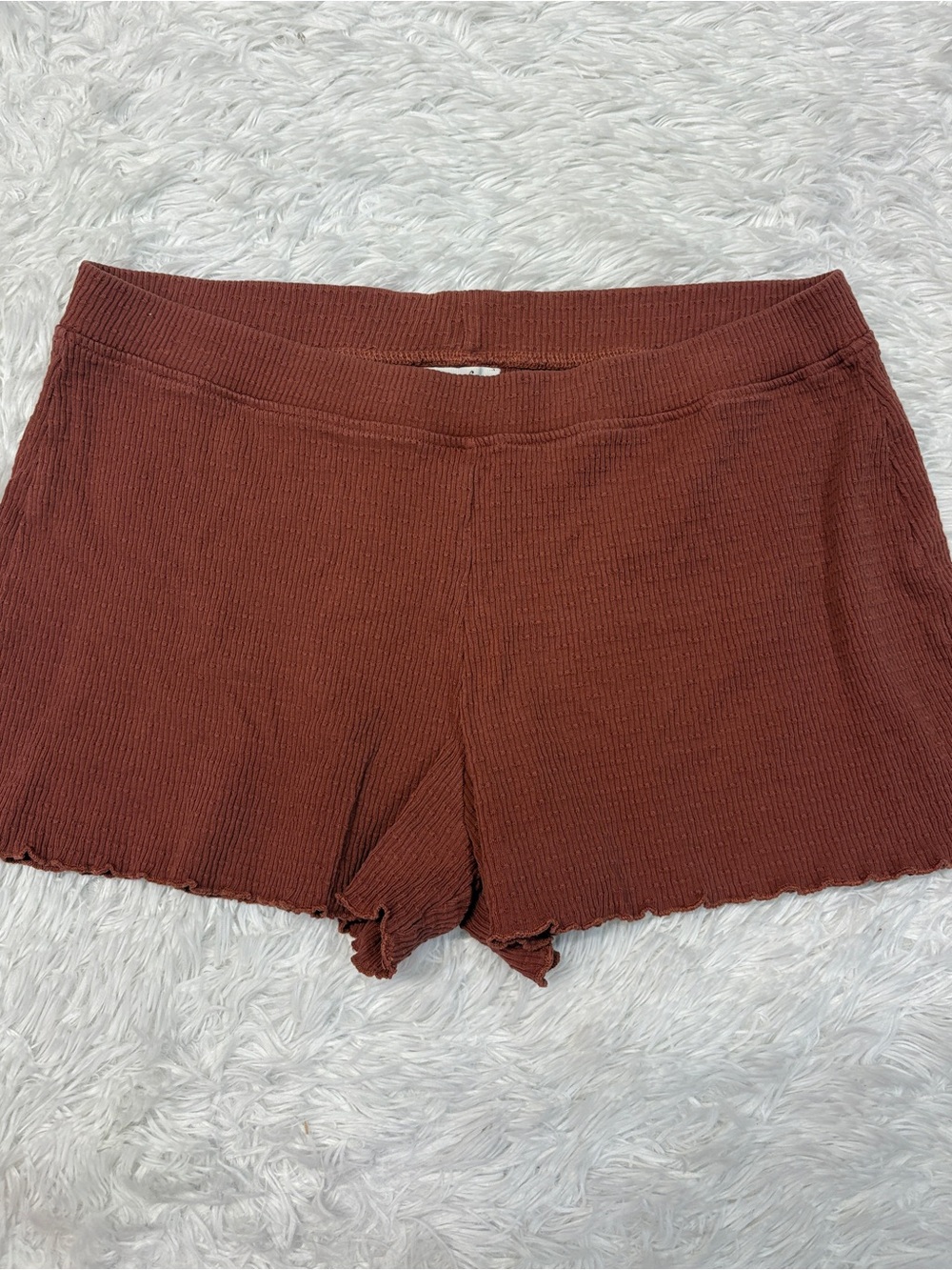 Ysé Ribbed Shorts Burnt Orange